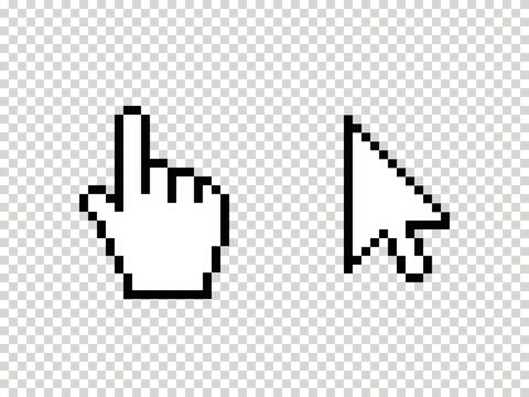 Pixel arrow web cursors