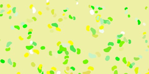 Light green, yellow vector template with abstract forms.