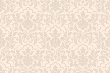 Kussenhoes Damask seamless pattern element. Vector classical luxury old fashioned damask ornament, royal victorian seamless texture for wallpapers, textile, wrapping. Vintage exquisite floral baroque template. © garrykillian