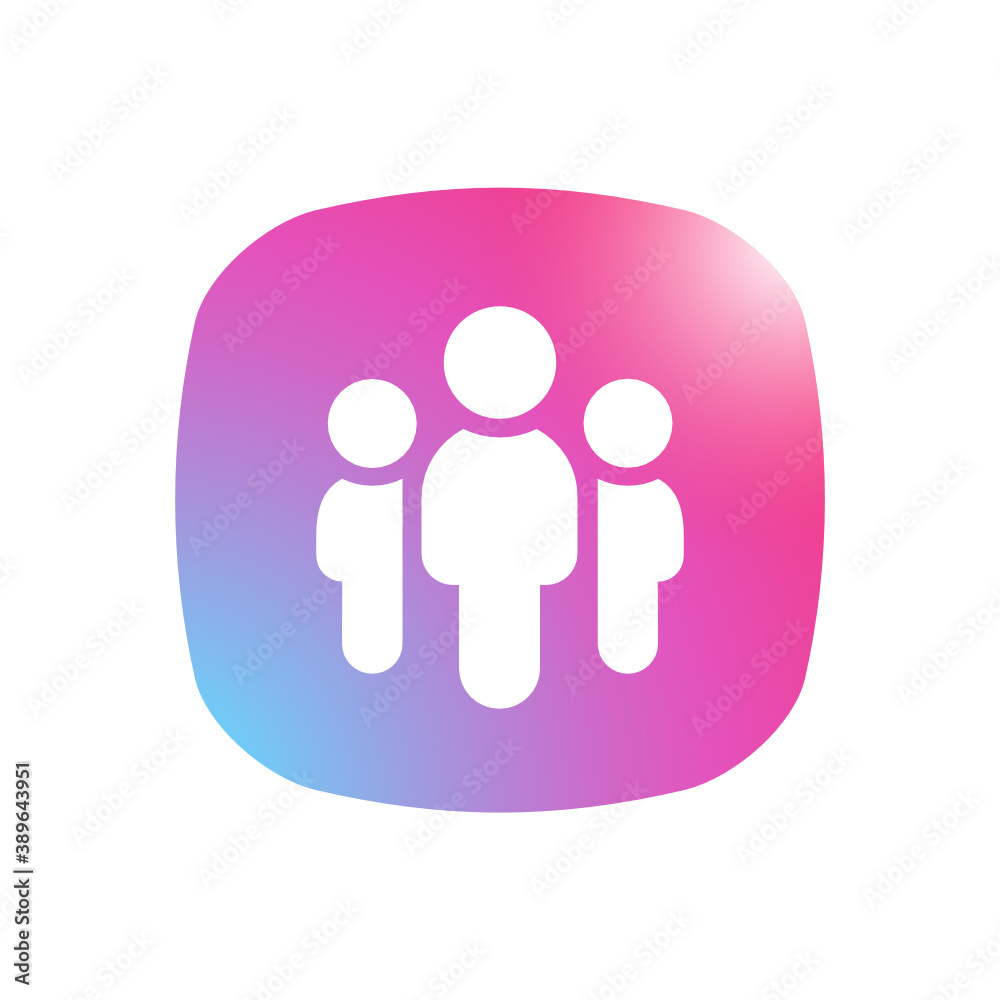 Wall mural teamwork - mobile app icon