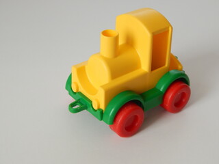 Fototapeta premium toy train isolated on white