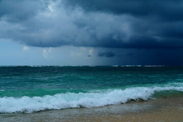 storm on the beach