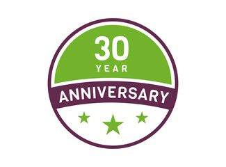 30 years anniversary image, 30 year Anniversary logo isolated on white background