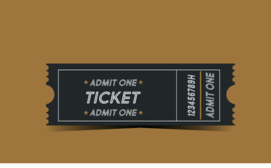 admit one ticket invitation vector illustration