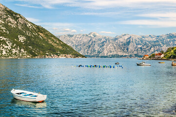 Fototapeta na wymiar A view of Kotor Bay, Montenegro