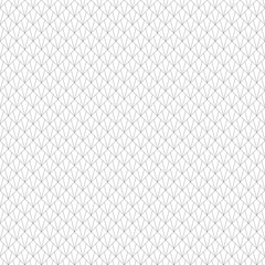 Fototapeta premium Interlocking polygons tessellation background. Image with repeated triangles, quadrangles, rhombuses, kites. Seamless pattern with scales. Modern motif. Peacock. Palm tree leafs grid. Vector for print
