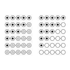 Five star vector icon set. rating illustration sign collection. feedback symbol.