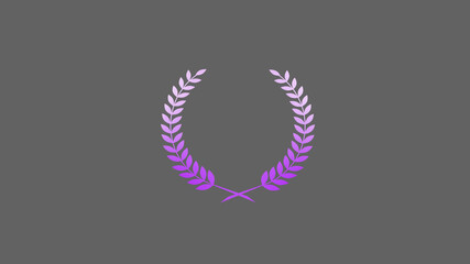 Amazing purple and white gradient on gray background, Best wheat icon