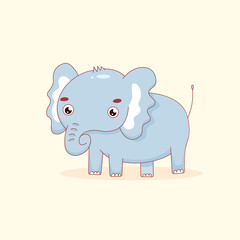 cute cartoon elephant vector illustration
