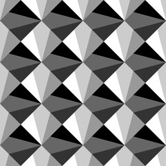 Interlocking polygons tessellation background. Image with repeated triangles, quadrangles, rhombuses, kites. Seamless pattern with polygons. Modern motif. Geometric figures ornament. Vector for print.