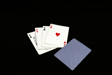 Obraz premium 승리를 부르는 에이스 포카드