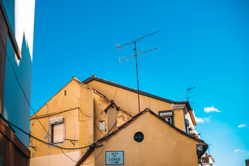 Lisbon, Portugal. - February 11, 2018: Street view of downtown in Lisbon, Portugal, Europe