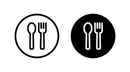 Food icon. lunch linear style sign for mobile concept and web design. Take away fast food simple line vector . Symbol fork and spoon, plate, logo illustration graphics.