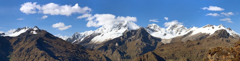 Fototapeta na wymiar Mount Saksarayuq Andes mountains Choquequirao trek Peru