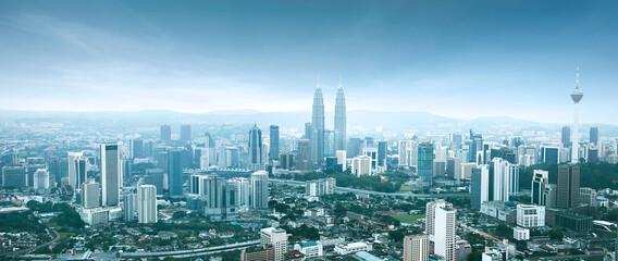 kl cityscape aerial view