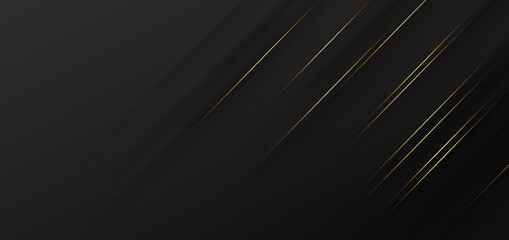 Abstract template black geometric diagonal background with golden line. Luxury style. Vector illustration