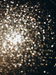 Christmas background, glitter and bokeh, selective focus. Happy new year