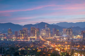 Fotobehang Phoenix city downtown skyline stadsgezicht van Arizona in de VS © f11photo