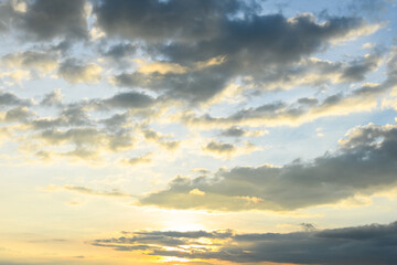 Naklejka na ściany i meble Beautiful clouds and sunset sky background