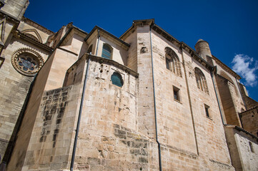 Side of the gothic cathedral of Cuenca