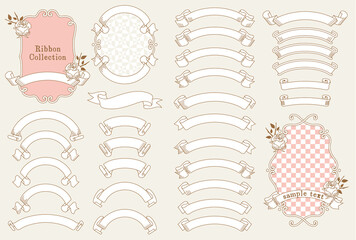 リボンのベクターイラスト素材セット