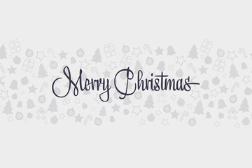 Merry Christmas and Happy New Year. Holiday concept. Template for background, banner, card, poster with text inscription. Vector EPS10 illustration.