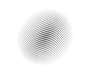 Halftone dotted abstract background circularly distributed. Half