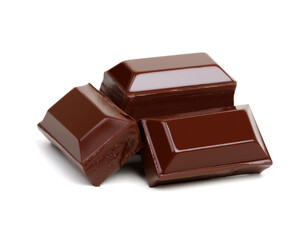 close up of chocolate pieces