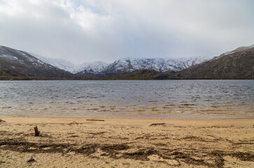 Sanabria lake in winter