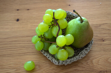 Beautiful fresh fruits on a table. Fruit dieting concept. 