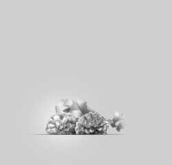 Merry Christmas concept background.Black and white and square format.