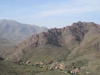 The dry Saharan landscapes and Atlas Mountains around Agadir in Morocco, Africa