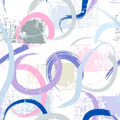 Fototapeten seamless abstract background pattern, with semicircles, paint strokes and splashes © Kirsten Hinte