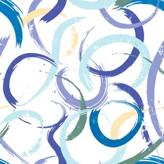 Gardinen seamless abstract background pattern, with semicircles/circles, paint strokes and splashes © Kirsten Hinte