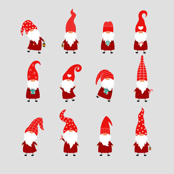 Set of 12 Christmas gnomes