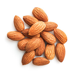 Small pile of almond nuts