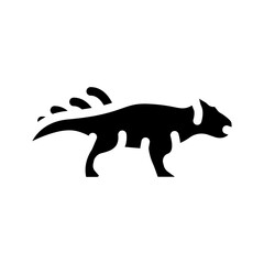 leptoceratops dinosaur glyph icon vector illustration sign