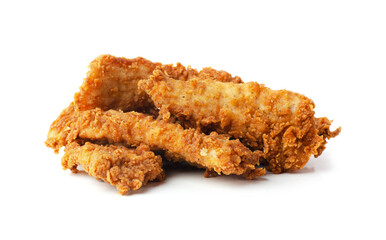 Chicken strips nuggets isolated