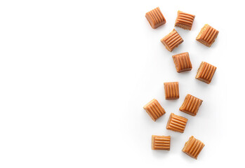 Sweet tasty caramel candies
