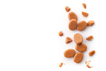 Sweet tasty caramel candies