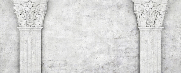 background in concrete texture with columns