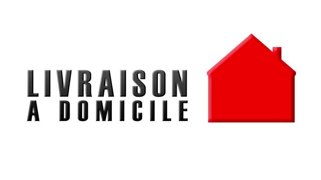 livraison &agrave; domicile vecteur animation