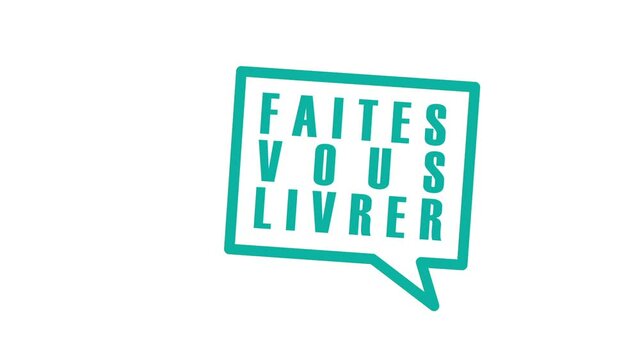 faites vous livrer- texte vecteur animation