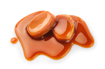 Sweet tasty caramel candies