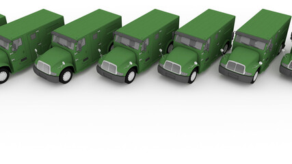 row money trucks with copy space