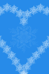 snowflakes on a blue background
