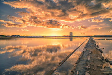 Obraz premium Salt sunset