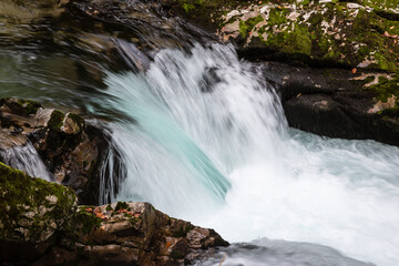 Rapids fo the Radvona river in Slovenia's Vintgar gorge