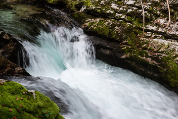 Rapids fo the Radvona river in Slovenia's Vintgar gorge