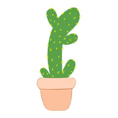 PrintVector cactus. exotic plants. Decorative natural elements isolated on white.